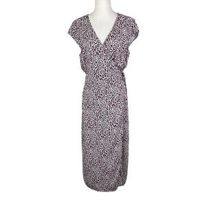 J Crew Animal Print Wrap Dress